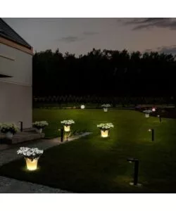 VASO DECORATIVO DA ESTERNO LUMINOSO LED RGB 35,5X32,5 CM